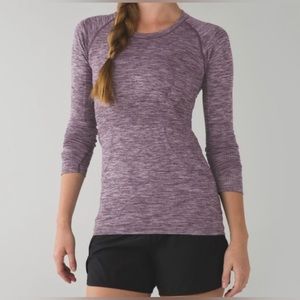 Lululemon Long Sleeve Swiftly Tech Heathered Purple Size 12